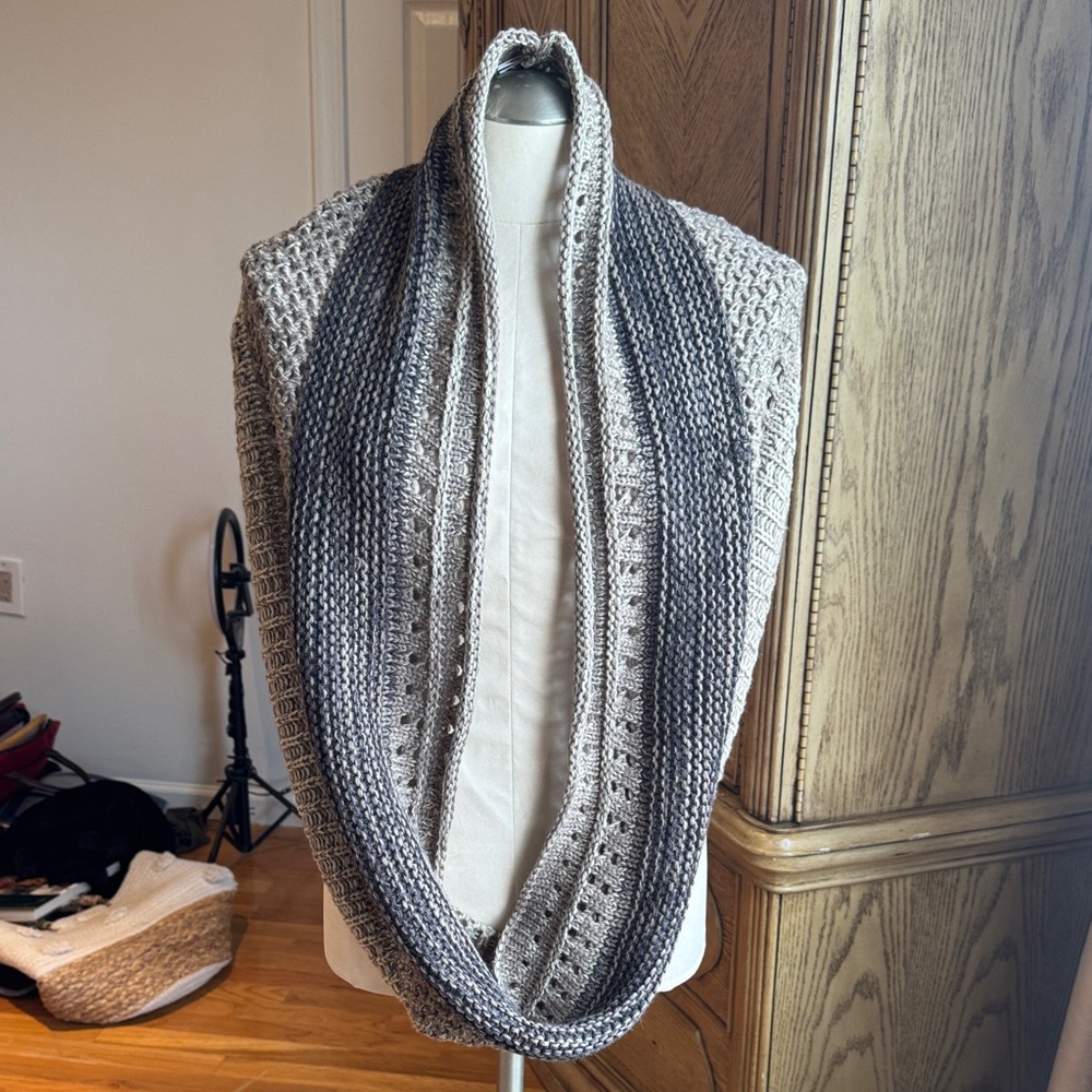 Simonetta Knit Infinity Scarf that can be worn many different ways